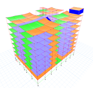 3D structural model of Project Sampada residential building